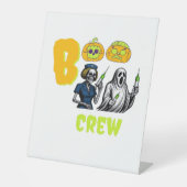 Boo Crew Classic T-shirt Reclamebord Met Voetstuk (Voorkant)