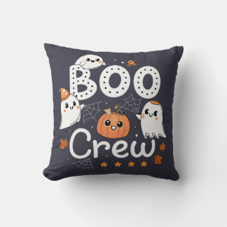 Boo Crew Cute Halloween Ghosts and Pumpkin Kussen