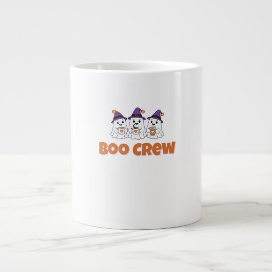 Boo Crew – Cute Halloween Ghosts Design Grote Koffiekop (Voorkant)