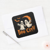 Boo Crew | ExDesigner | Halloween Vierkante Sticker (Envelop)