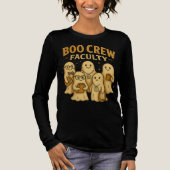 Boo Crew Faculteit Schattigee Ghost Teacher Hallow Tri-Blend Shirt (Voorkant)
