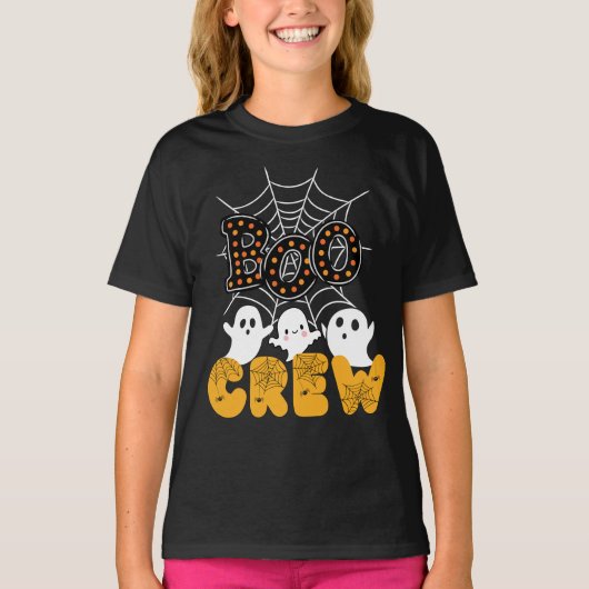 Boo Crew Familie Matching Grappige Halloween T-shirt (Voorkant)