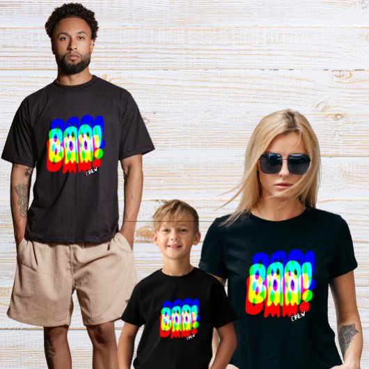 Boo Crew family/ team Trippy Psychedelic RGB T-shirt