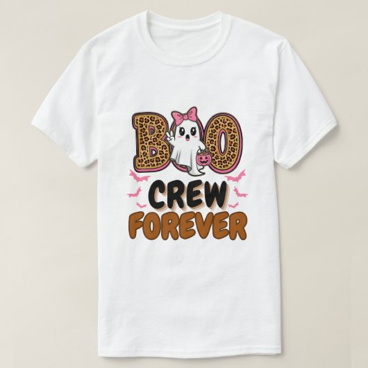 Boo Crew Forever - Bijpassende Halloween-groep T-shirt (Design voorkant)