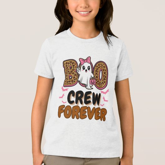 Boo Crew Forever - Bijpassende Halloween-groep Tri-Blend Shirt (Voorkant)