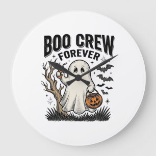 Boo Crew Forever Vintage Ghost Halloween T-shirt D Grote Klok