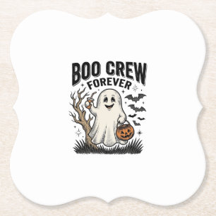 Boo Crew Forever Vintage Ghost Halloween T-shirt D Kartonnen Onderzetters