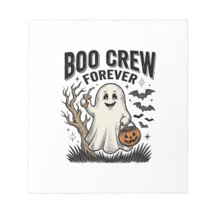 Boo Crew Forever Vintage Ghost Halloween T-shirt D Notitieblok