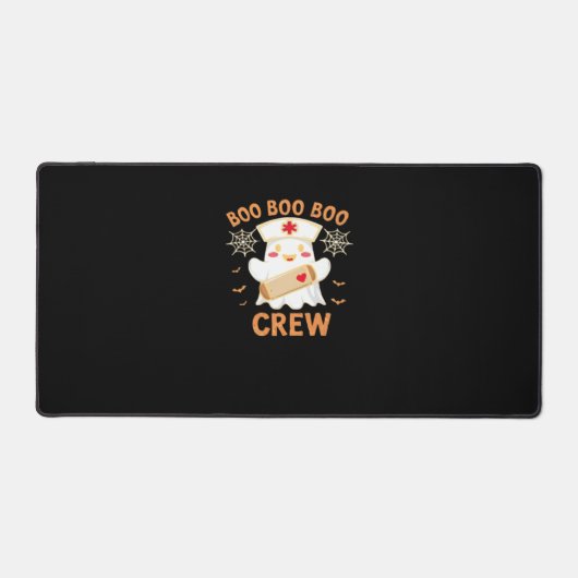 Boo Crew Funny Ghost Spooky Halloween Nurse T-Shir Bureaumat (Voorkant)