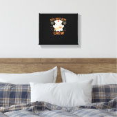 Boo Crew Funny Ghost Spooky Halloween Nurse T-Shir Canvas Afdruk (Insitu (Slaapkamer))
