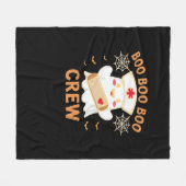 Boo Crew Funny Ghost Spooky Halloween Nurse T-Shir Fleece Deken (Voorkant (Horizontaal))