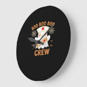 Boo Crew Funny Ghost Spooky Halloween Nurse T-Shir Grote Klok (Hoek)