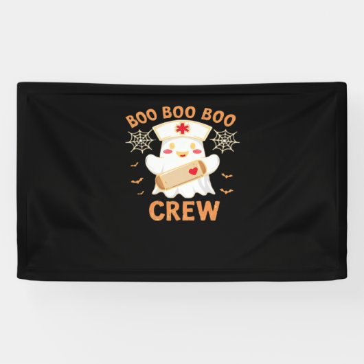 Boo Crew Funny Ghost Spooky Halloween Nurse T-Shir Spandoek (Horizontaal)