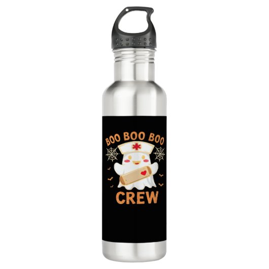 Boo Crew Funny Ghost Spooky Halloween Nurse T-Shir Waterfles (Voorkant)
