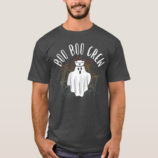 Boo Crew Funny Halloween Nurse Spooky Trick of Tre T-shirt (Voorkant)
