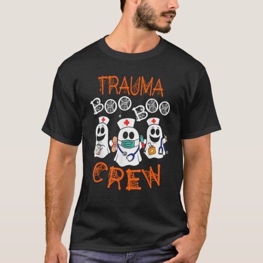Boo Crew Funny Nursing Ghost Women Trauma Nurse Ha T-shirt (Voorkant)