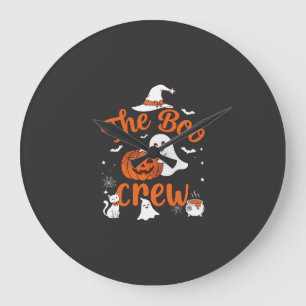 Boo Crew Geest Pompoen Witte Kat Heksenhoed Grote Klok