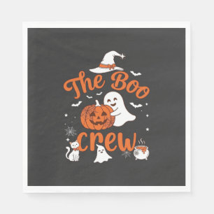 Boo Crew Geest Pompoen Witte Kat Heksenhoed Servet