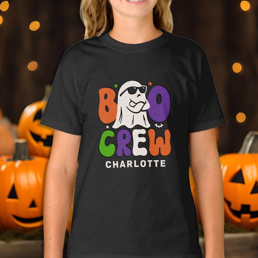 BOO Crew gepersonaliseerde kleurrijke bijpassende T-shirt