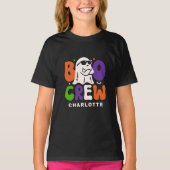 BOO Crew gepersonaliseerde kleurrijke bijpassende T-shirt (Voorkant)