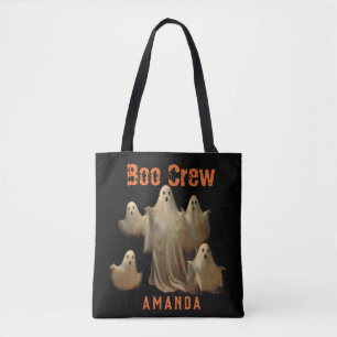 Boo Crew Gepersonaliseerde Naam Halloween Boodscha Tote Bag
