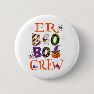 Boo Crew Ghost Doctor Paramedic Nurse Halloween Ronde Button 5,7 Cm