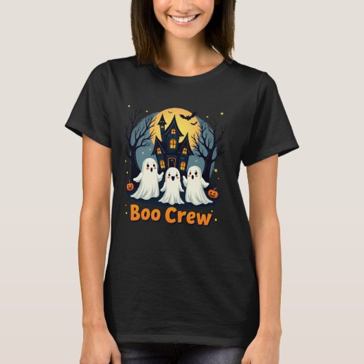 Boo Crew Ghost Kinder Halloween T-shirt (Voorkant)
