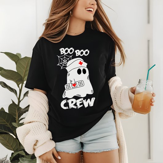 Boo Crew Ghost Nurse | Halloween Tri-Blend Shirt