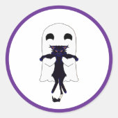 Boo Crew Ghost & Scraggly Black Cat Sticker Blad (Voorkant)