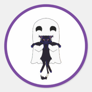 Boo Crew Ghost & Scraggly Black Cat Sticker Blad