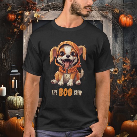 BOO Crew Grappige Hond Lover Matching Halloween T-shirt