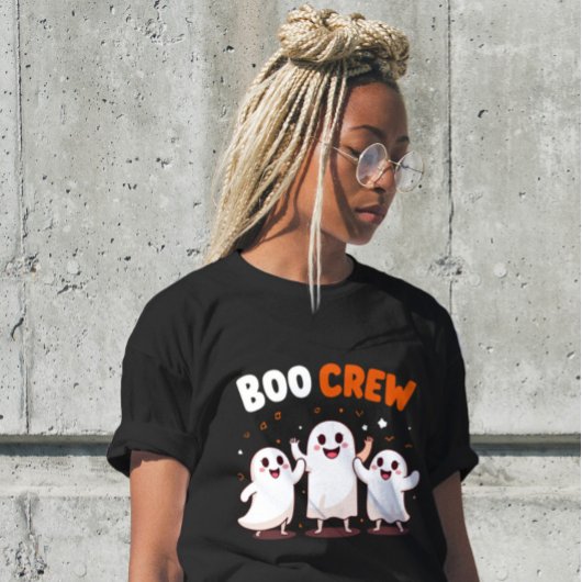 Boo Crew Grappige Schattigee Halloween Vrouwen Tsh Tri-Blend Shirt