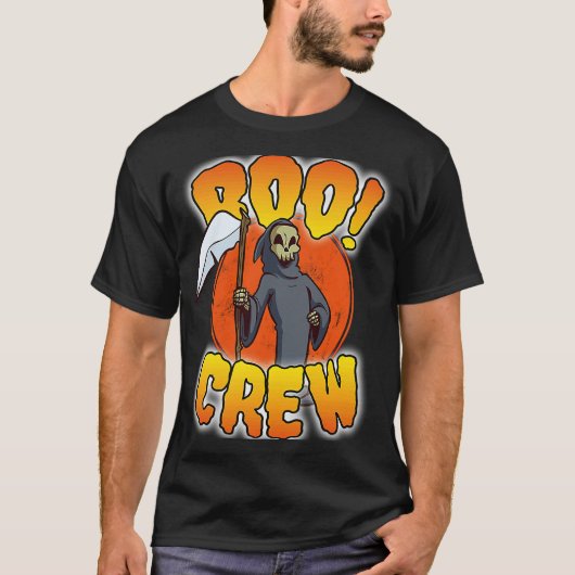 Boo Crew Grim Reaper  Schattig bijpassend Hallowee T-shirt (Voorkant)