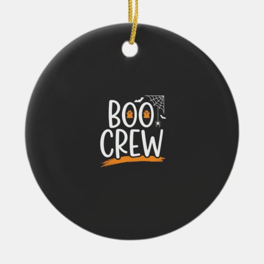Boo Crew Halloween Geest Ontwerp_1 Keramisch Ornament (Voorkant)