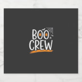 Boo Crew Halloween Geest Ontwerp_1 Sparkling Wijnetiket (Enkel label)