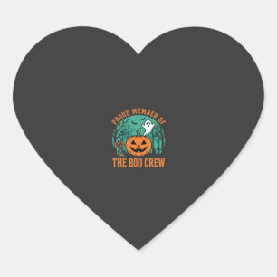 Boo Crew Halloween Geest Pompoen Ontwerp_1 Hart Sticker