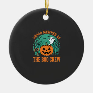 Boo Crew Halloween Geest Pompoen Ontwerp_1 Keramisch Ornament
