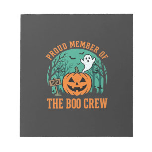 Boo Crew Halloween Geest Pompoen Ontwerp_1 Notitieblok
