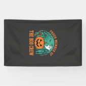 Boo Crew Halloween Geest Pompoen Ontwerp_1 Spandoek (Horizontaal)
