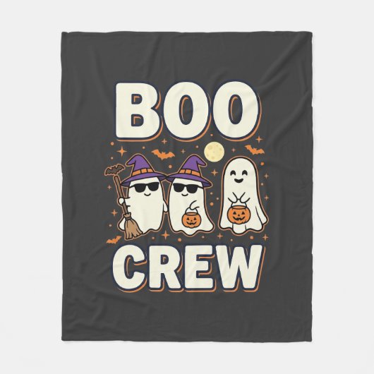 Boo Crew Halloween Geesten Vectorontwerp_1 Fleece Deken (Voorkant)