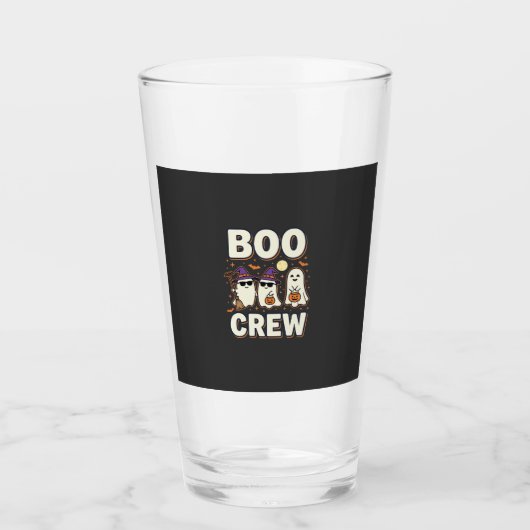 Boo Crew Halloween Geesten Vectorontwerp_1 Glas (Voorkant)