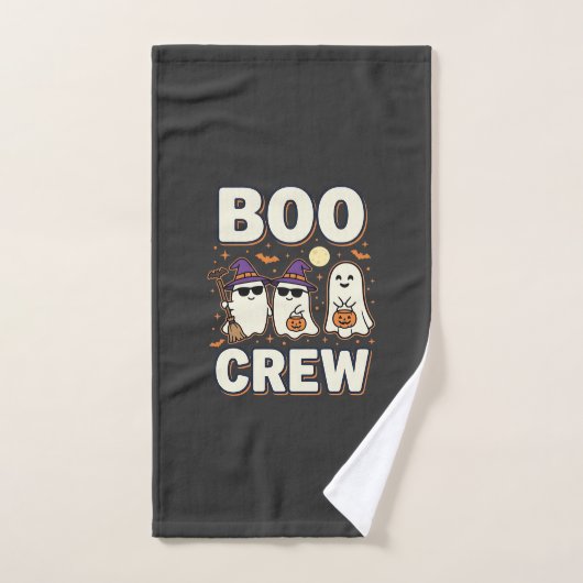 Boo Crew Halloween Geesten Vectorontwerp_1 Handdoek (Handdoek)