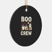 Boo Crew Halloween Geesten Vectorontwerp_1 Keramisch Ornament (Rechts)