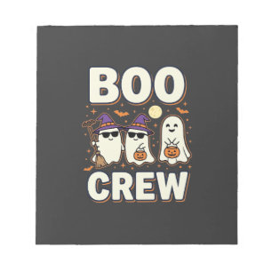 Boo Crew Halloween Geesten Vectorontwerp_1 Notitieblok
