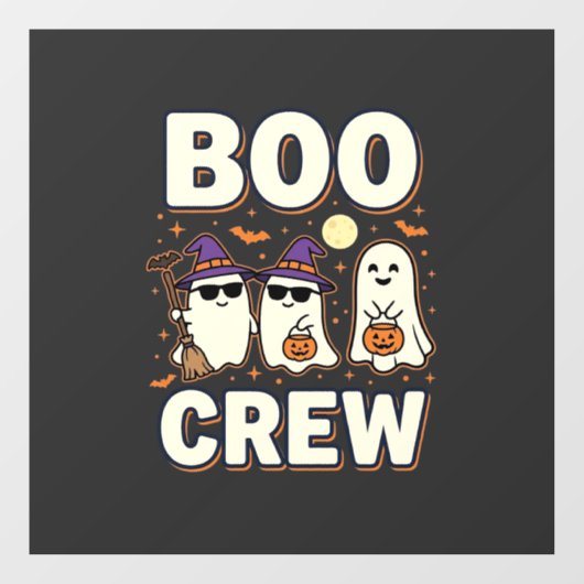 Boo Crew Halloween Geesten Vectorontwerp_1 Raamsticker (Vel)
