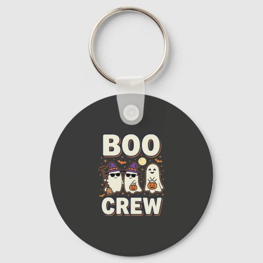 Boo Crew Halloween Geesten Vectorontwerp_1 Sleutelhanger (Voorkant)