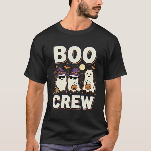 Boo Crew Halloween Geesten Vectorontwerp_1 T-shirt (Voorkant)