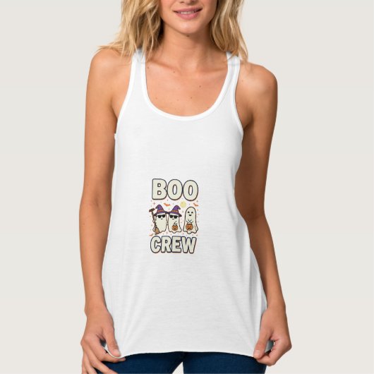 Boo Crew Halloween Geesten Vectorontwerp_1 Tanktop (Voorkant)