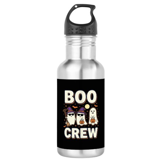 Boo Crew Halloween Geesten Vectorontwerp_1 Waterfles (Voorkant)
