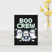 Boo Crew Halloween IT Tech Helpdesk Ondersteuning Kaart (Gele Bloem)